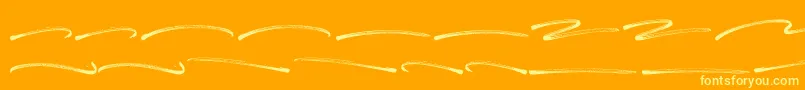 Panterick Swash-Schriftart – Gelbe Schriften auf orangefarbenem Hintergrund