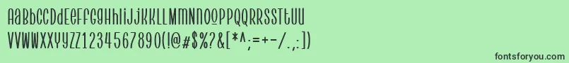 フォントPantura – 緑の背景に黒い文字