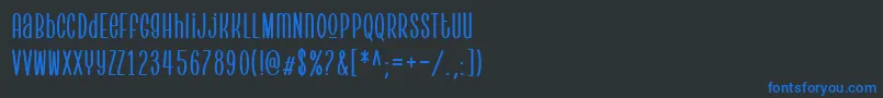 フォントPantura – 黒い背景に青い文字