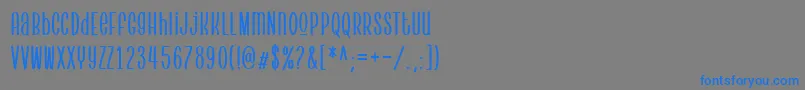 フォントPantura – 灰色の背景に青い文字