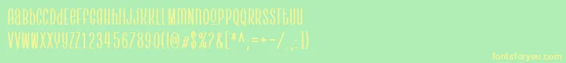 Pantura Font – Yellow Fonts on Green Background