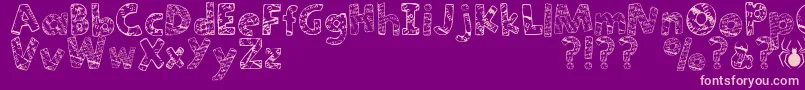 Paper Mache Font – Pink Fonts on Purple Background