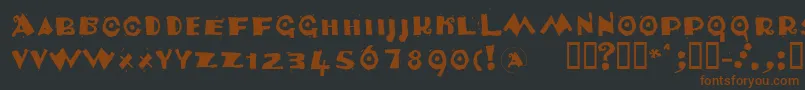 Шрифт Venezia – коричневые шрифты на чёрном фоне