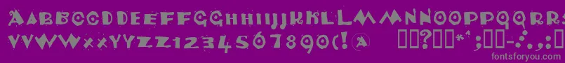 フォントVenezia – 紫の背景に灰色の文字