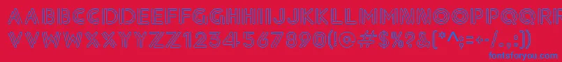 Paperclip Font – Blue Fonts on Red Background