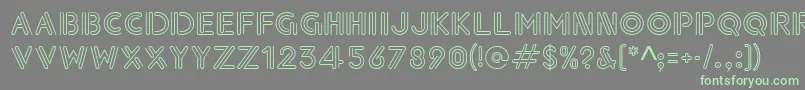 Paperclip Font – Green Fonts on Gray Background