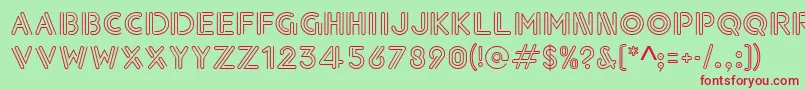 Paperclip Font – Red Fonts on Green Background