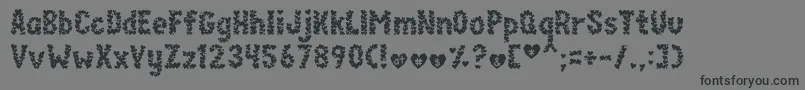 paperhearts-Schriftart – Schwarze Schriften auf grauem Hintergrund