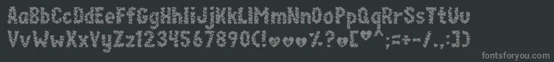 paperhearts Font – Gray Fonts on Black Background