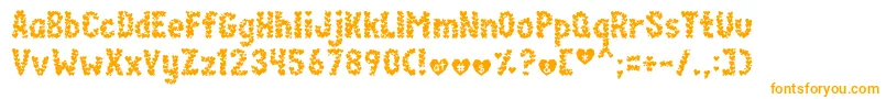 paperhearts Font – Orange Fonts on White Background