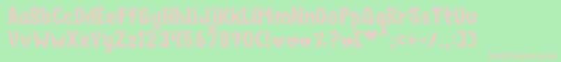 paperhearts Font – Pink Fonts on Green Background