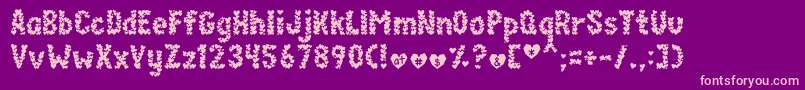 paperhearts-Schriftart – Rosa Schriften auf violettem Hintergrund