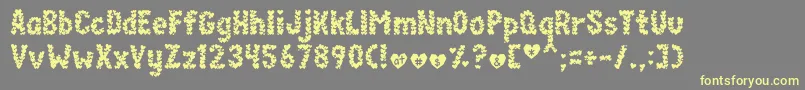 paperhearts Font – Yellow Fonts on Gray Background