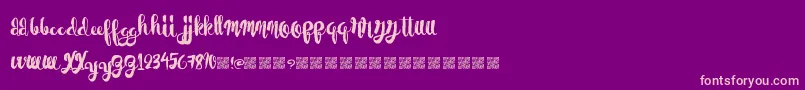 PaperScraps Font – Pink Fonts on Purple Background