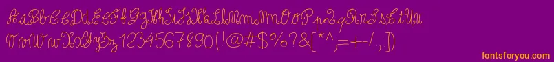 Papoune Font – Orange Fonts on Purple Background