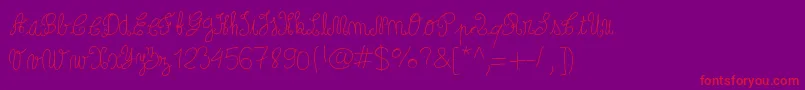 Papoune Font – Red Fonts on Purple Background