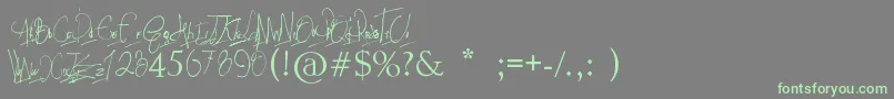 PapposBlues    font Font – Green Fonts on Gray Background