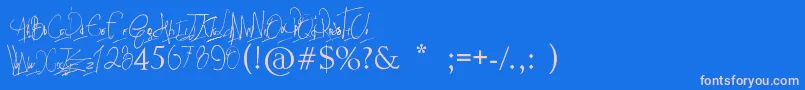 Шрифт PapposBlues    font – розовые шрифты на синем фоне