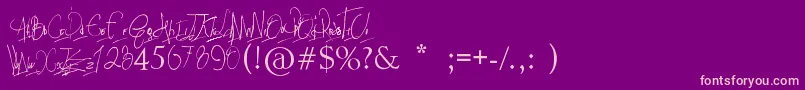 PapposBlues    font Font – Pink Fonts on Purple Background