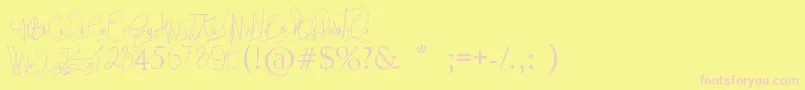 PapposBlues    font Font – Pink Fonts on Yellow Background