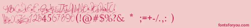 PapposBlues    font-Schriftart – Rote Schriften auf rosa Hintergrund