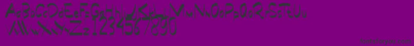 フォントPapua Demo – 紫の背景に黒い文字