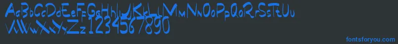 Papua Demo Font – Blue Fonts on Black Background