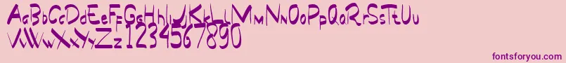 Papua Demo Font – Purple Fonts on Pink Background