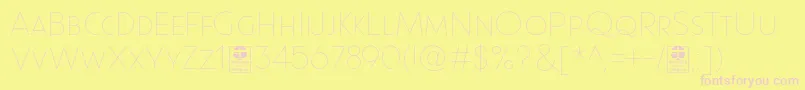 Paque Grotesque Thin Demo Font – Pink Fonts on Yellow Background