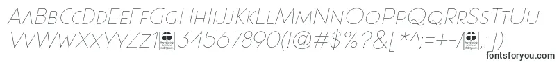Czcionka Paque Grotesque Thin Italic Demo – czcionki dla Adobe Reader