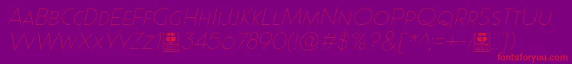 fuente Paque Grotesque Thin Italic Demo – Fuentes Rojas Sobre Fondo Morado