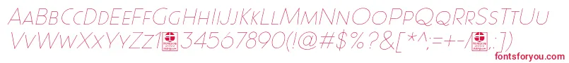 Police Paque Grotesque Thin Italic Demo – polices rouges