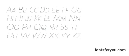 Шрифт Paque Grotesque Thin Italic Demo