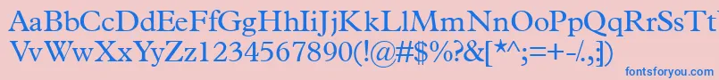 Terminusssk Font – Blue Fonts on Pink Background