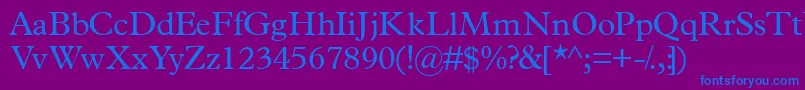 Terminusssk Font – Blue Fonts on Purple Background