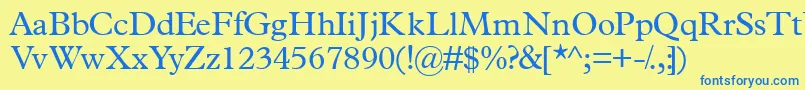 Terminusssk Font – Blue Fonts on Yellow Background