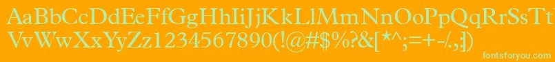 Terminusssk Font – Green Fonts on Orange Background