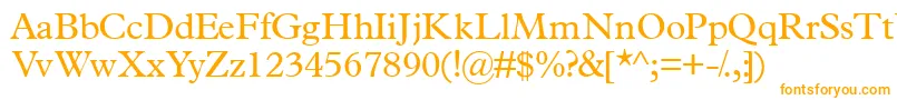 Terminusssk-Schriftart – Orangefarbene Schriften