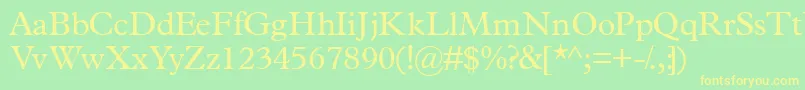 Terminusssk Font – Yellow Fonts on Green Background