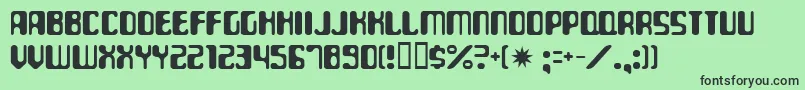 paraaminobenzoic Font – Black Fonts on Green Background