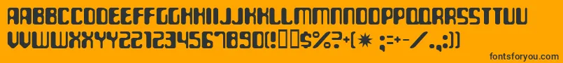 paraaminobenzoic Font – Black Fonts on Orange Background