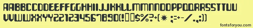 paraaminobenzoic Font – Black Fonts on Yellow Background