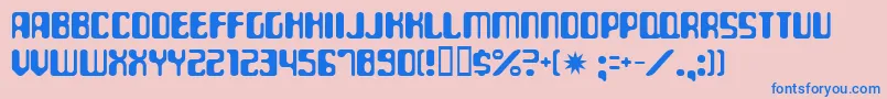 paraaminobenzoic Font – Blue Fonts on Pink Background