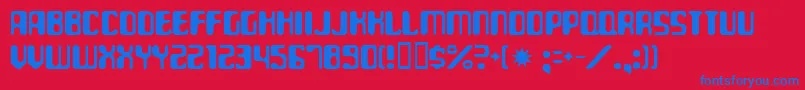 paraaminobenzoic Font – Blue Fonts on Red Background