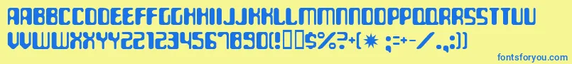 paraaminobenzoic Font – Blue Fonts on Yellow Background