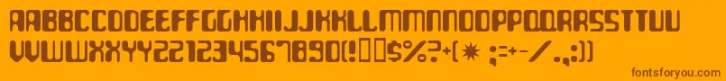 paraaminobenzoic Font – Brown Fonts on Orange Background