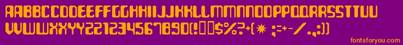 paraaminobenzoic Font – Orange Fonts on Purple Background