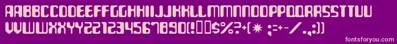 paraaminobenzoic Font – Pink Fonts on Purple Background