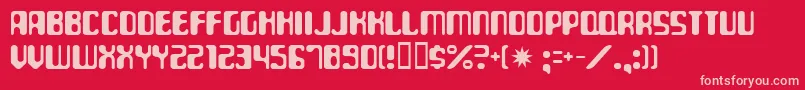 paraaminobenzoic Font – Pink Fonts on Red Background