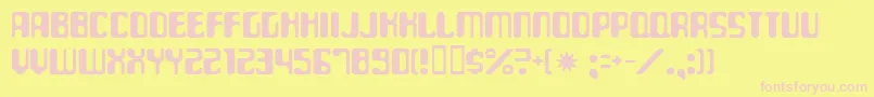 paraaminobenzoic Font – Pink Fonts on Yellow Background